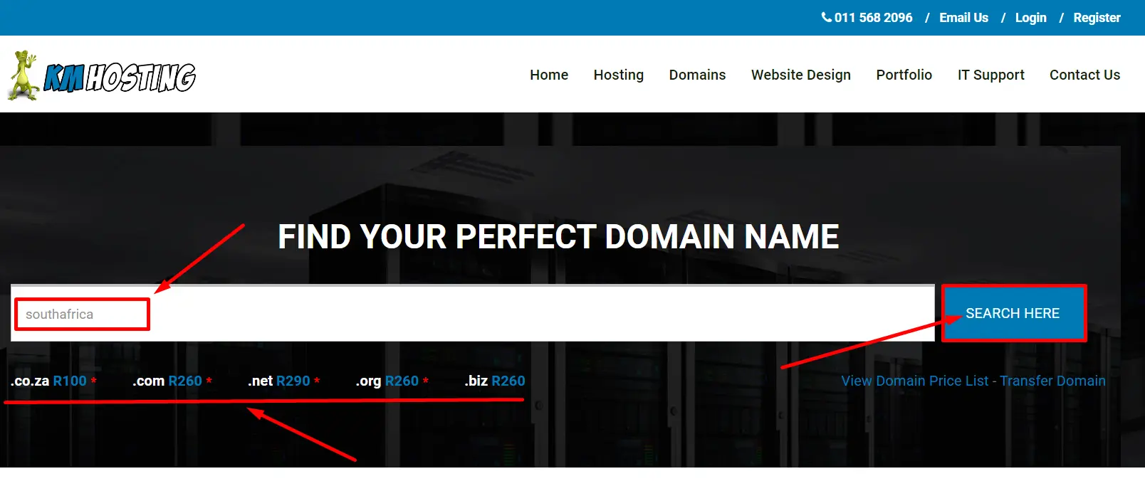 how to get a domain name in South africa guideline image