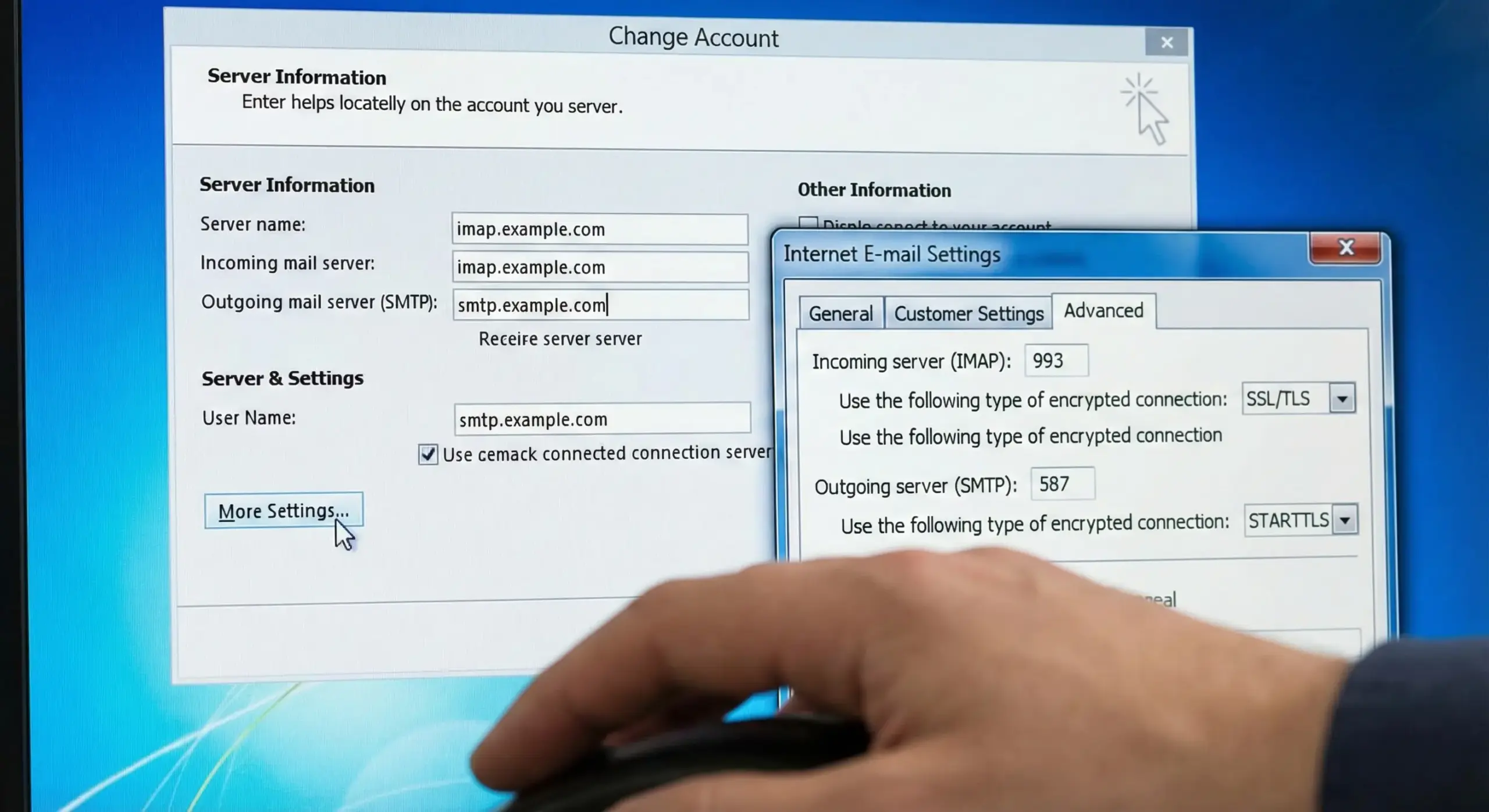 “Cannot Verify Server Identity” Error solving For Windows (Outlook / Thunderbird) Problem type - Recheck Account Settings