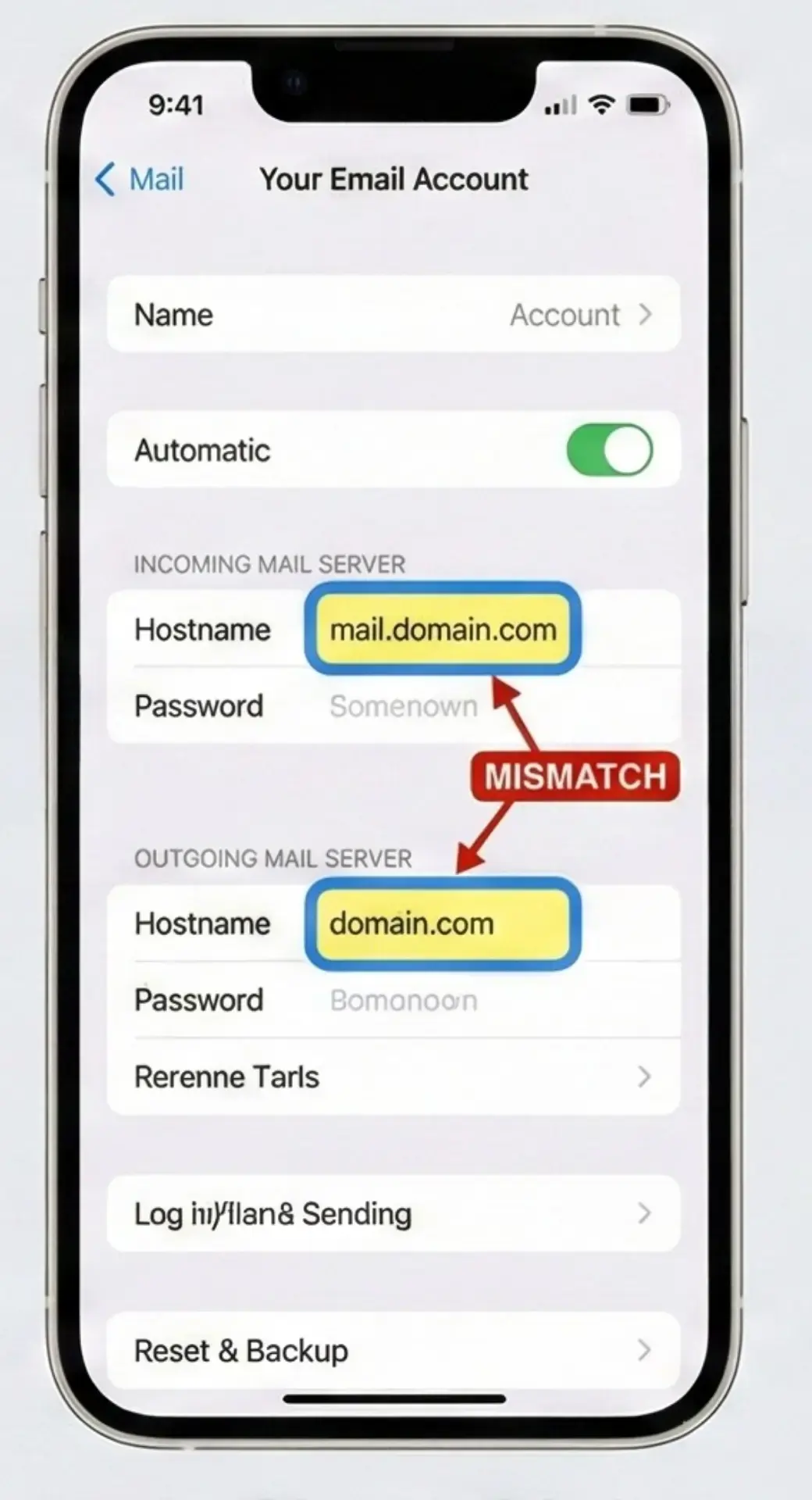 “Cannot Verify Server Identity” Error solving For iPhone / iPad (iOS 18) Users. Problem type -Recheck Your Mail Settings