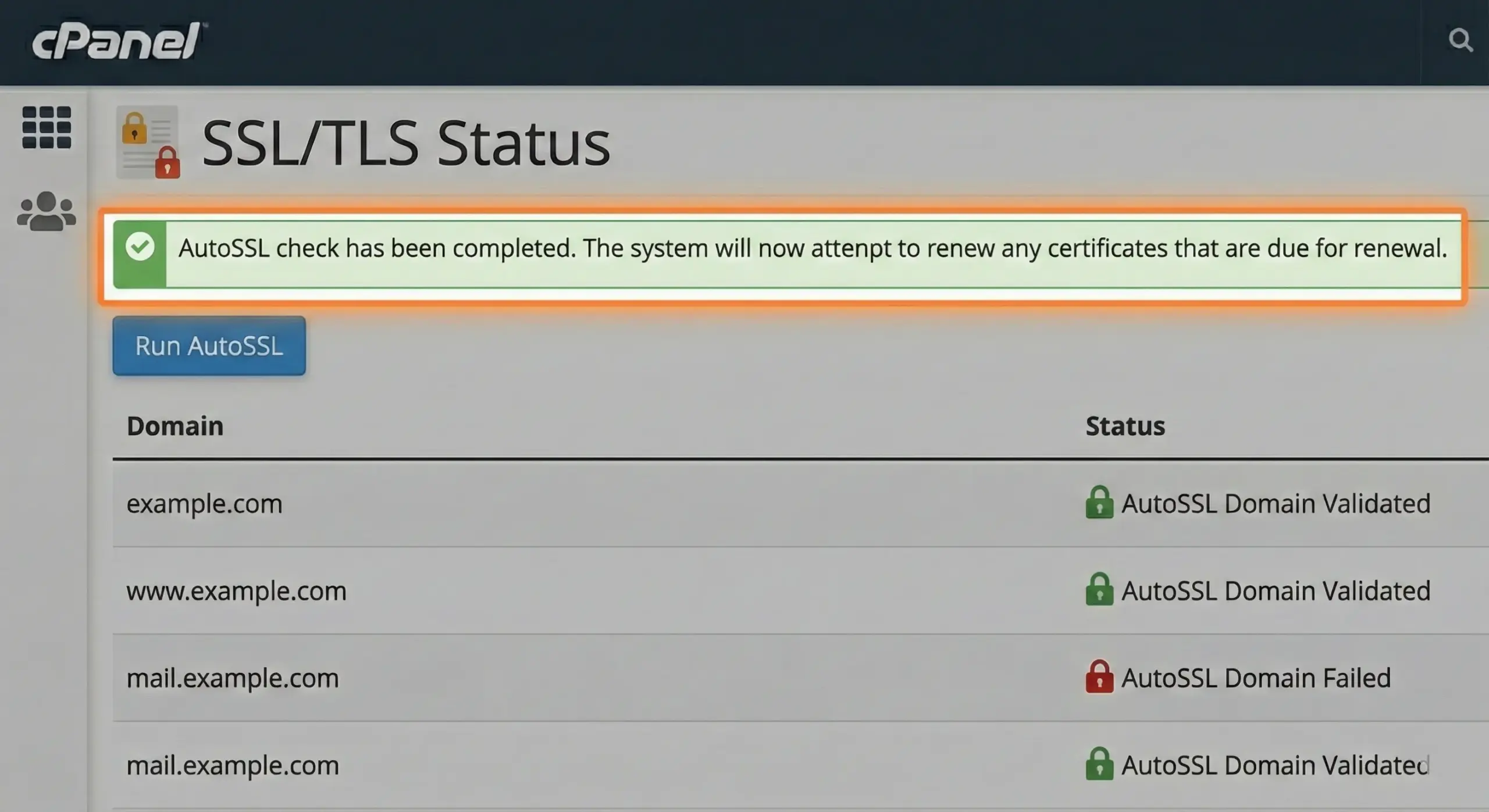 “Cannot Verify Server Identity” Error solving For Website / Mail Server Administrators Problem type - Enable Auto-Renew
